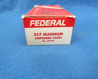 Lot 302. Fifty Federal 357 Magnum unprimed cases