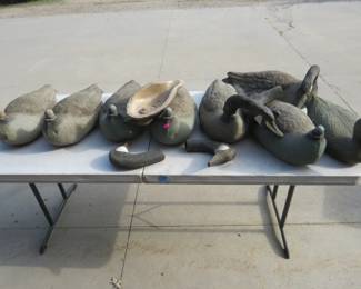 Lot 176. Vintage paper mache Goose and duck decoys