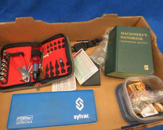 Lot 417. Digital vernier caliper, Machinery Handbook, and more