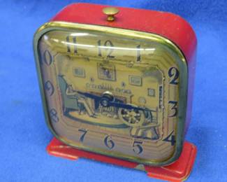 Lot 29. Vintage working animated Lux alarm clock