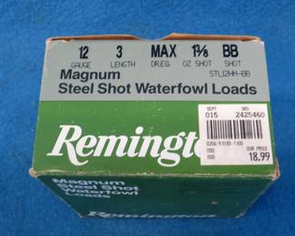 Lot 309. 25 Remington 12-gauge steel 3" #BB shot