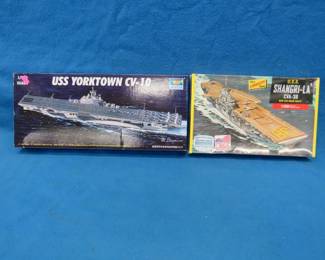 Lot 202. Two complete US Navy ship models. One still in factory wrap.