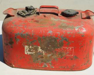 Lot 241. Six-gallon Kiekhaefer Mercury boat gas can