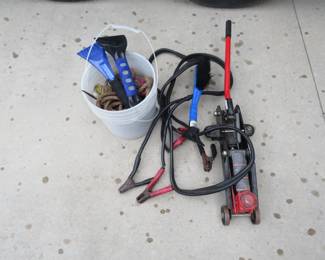 Lot 33. Jack, jumper cables and more