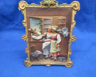 Lot 27. Bradley & Hubbard cast-iron plaque, see photos for condition