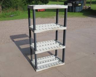Lot 175. Plastic shelf unit. 52" x 27" x 17"