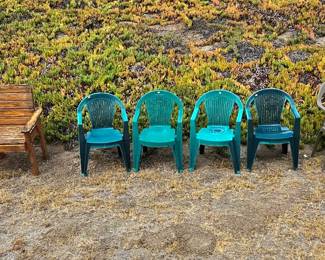 Patio chairs.