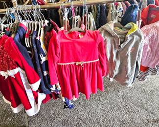 Brand name kids clothing: Ralph Lauren, OshKosh, Carter's.