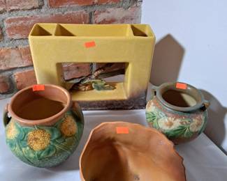 4 NICE PIECES OF ROSEVILLE POTTERY