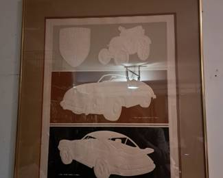 FRAMED PORSCH ART 
