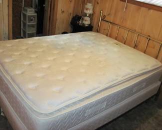 Queen Bed- Faux Brass Headboard