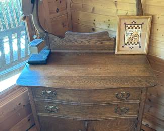 Antique Oak Washstand