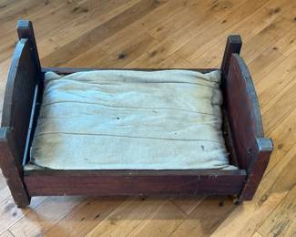 Vintage Wooden Doll Bed