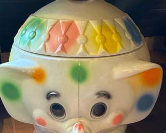 Vintage Edward Mobley MCM Elephant Blow Mold Toy Chest