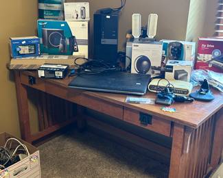 Desk and electronics