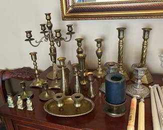 Brass candlesticks