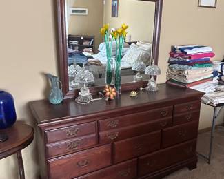 Chippendale style dresser with mirror