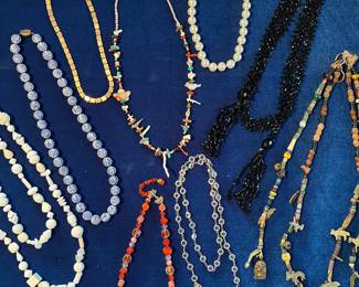 costume jewelry including Hattie Carnegie and Native American fetish necklace