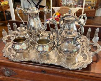 Silverplate coffee/tea service