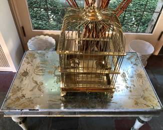 Great heavy brass birdcage 