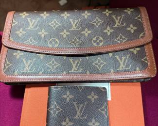 Vintage Louis Vuitton Pochette  clutch, small LV wallet. 