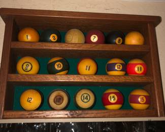 Vintage pool cue balls