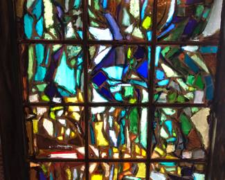 Stained glass window (student work) not leaded