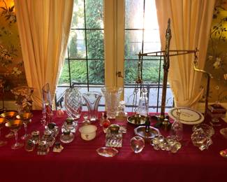 Beautiful selection of Baccarat & antique glass