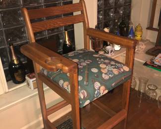 Billiards oak chair