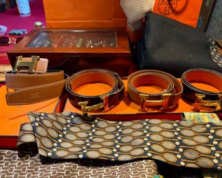 Hermes belts. 
