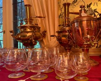 St. Louis small & large brandy snifters  