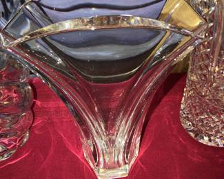 Baccarat Gingko vase. We have two sizes-the 11 inch and the next one down. 