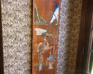 One of a pair of Chinese painting panels