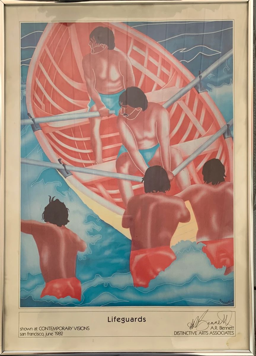 "Lifeguards" 1982 Signed, A.R. Bennett