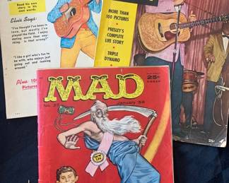 Assorted Printed Magazines, Elvis Presley and Mad Magazine