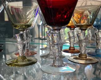 "Top Hat" Mutlicolored Goblets