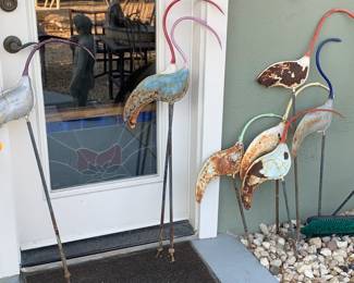 Collection of Metal Sea Bird Outdoor Art