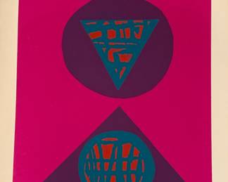 "Shapes" 1967 Antonio Tonan Lithograph 7/8