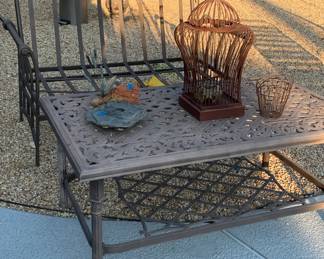 Outdoor Metal Furniture and Bird Cage