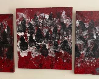 Brent Ray Fraser Oil on Canvas Tritych