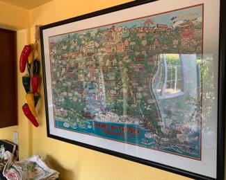 Original "Carmel by the Sea and Pebble Beach" by Bates