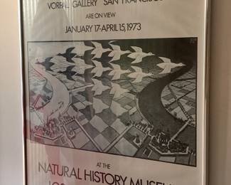 Vintage 1973 M.C. Escher Poster from the Natural History Museum Los Angeles County
