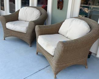 Pair of Woven Arm Chairs