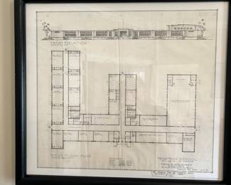 Original 1944 architecture drawing Thompson School