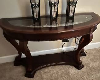 Mahogany console table
