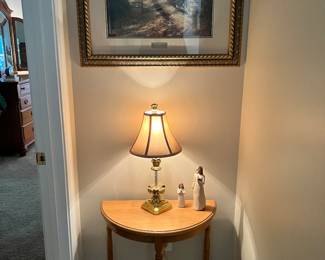 Hall table and Kinkade print