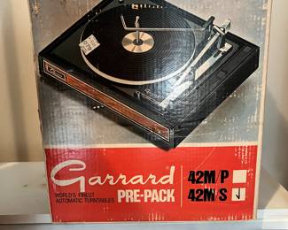 Vintage Garrard turntable in original box