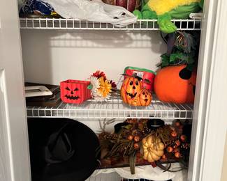 Closet with Halloween stuff