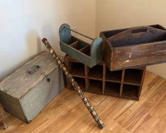 Antique Tools and FIshing Pole