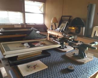 Inside of frame shop building - 